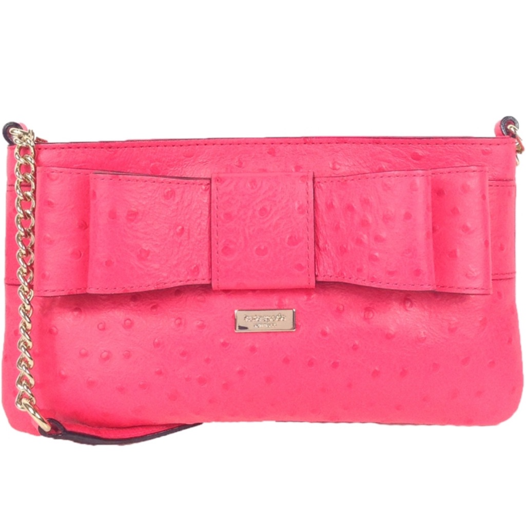 Kate Spade Charm City Ostrich Embossed Presley Crossbody Bag, Desert Rose